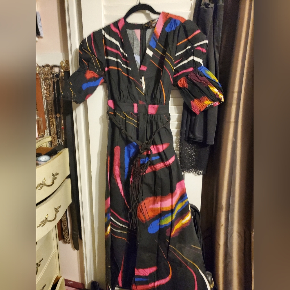 Gabrielle Union multi color dress